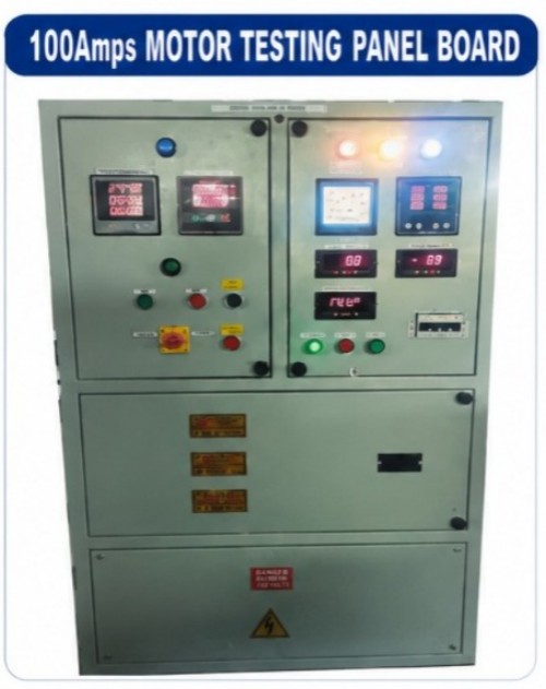 100amps Motor Testing Panel - Powder Coated Mild Steel, 1800x900x600mm, Grey | Digital Meters, Heavy Duty Contactors, Multi-relay Protection