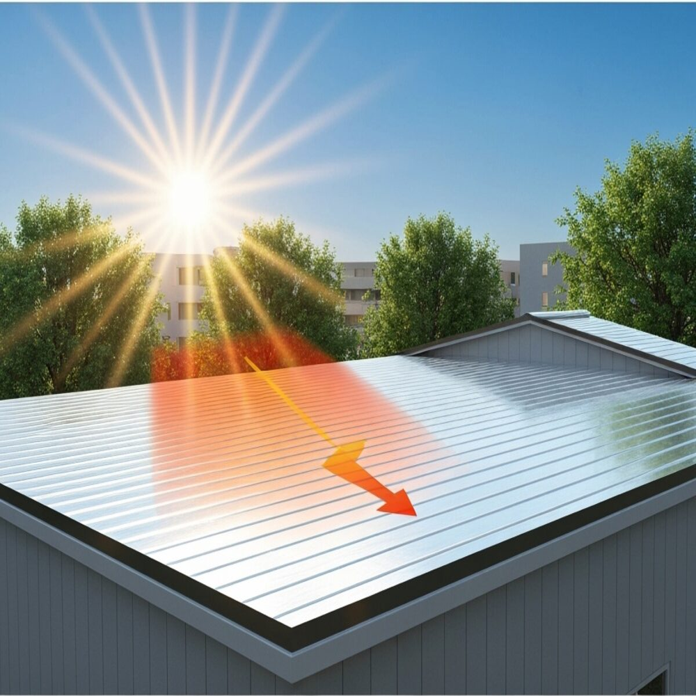Infrared (IR) Reflective Heat Reflective Powder Coating - Polyester Powder, White, High Solar and Infrared Reflectance, Electrostatic Spray, UV and Corrosion Resistant