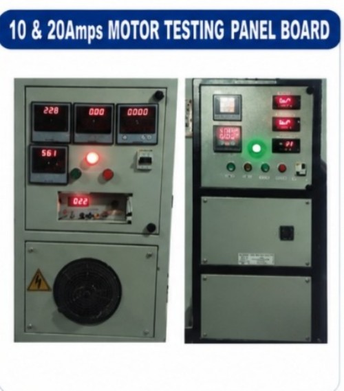10 And 20 Amps Ac/dc Motor Testing Panel - Powder-coated Crca Steel, 1200x600x350 Mm, Grey/black, 230v Ac, Digital Voltage & Current Display, Mcb And Overload Protection
