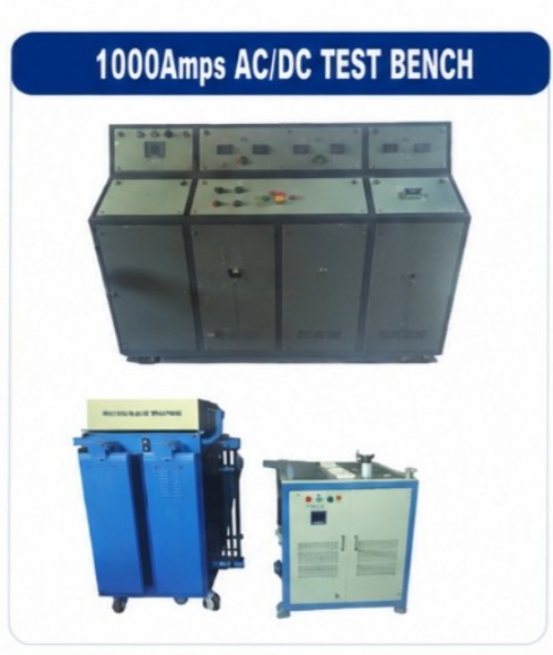 100 Amps Ac/dc Test Bench - Powder-coated Ms, 2200x800x1800mm, Blue & Grey | Manual & Automatic Controls, Ip42 Protection, 1000 Amps Output