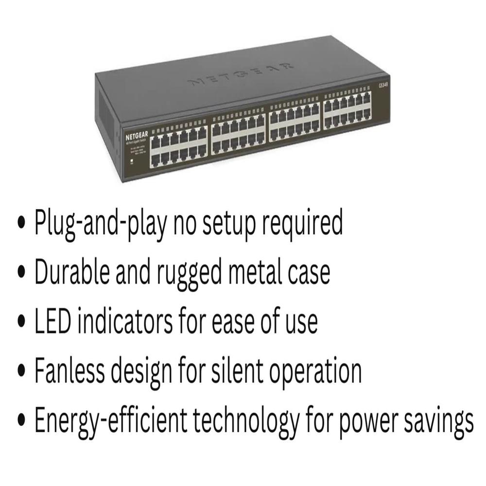 Netgear 48 port Non giga switch POE
