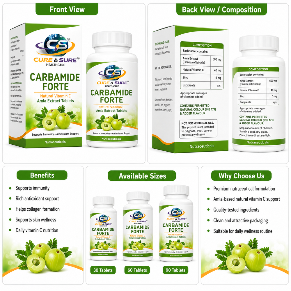 Nutraceuticals Carbamide Forte Natural Vitamin C Amla Extract Third Party Manufacturing