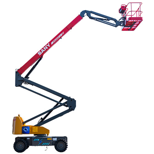 SPA20AC Articulating Boom Lifts - Powder-Coated Steel, 20m Lift Height, 12.1m Outreach | Proportional Joystick, Solid Non-marking Tires, Safety Alerts