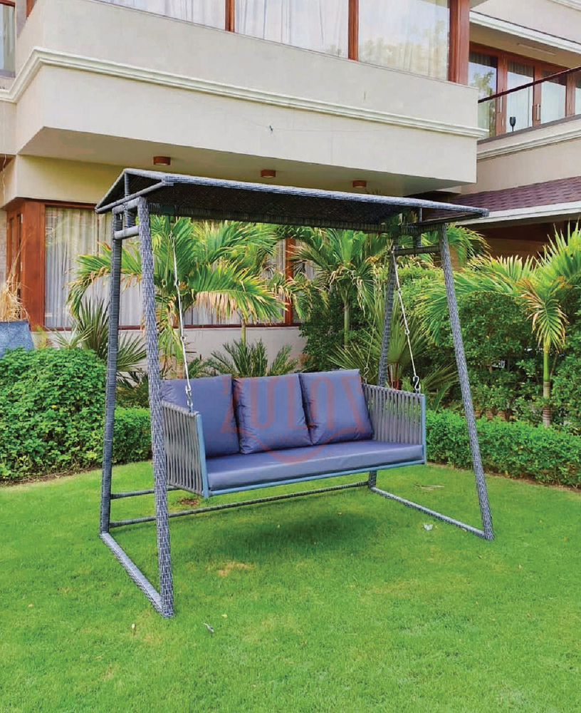 Outdoor PVC Cane Swing With Stand