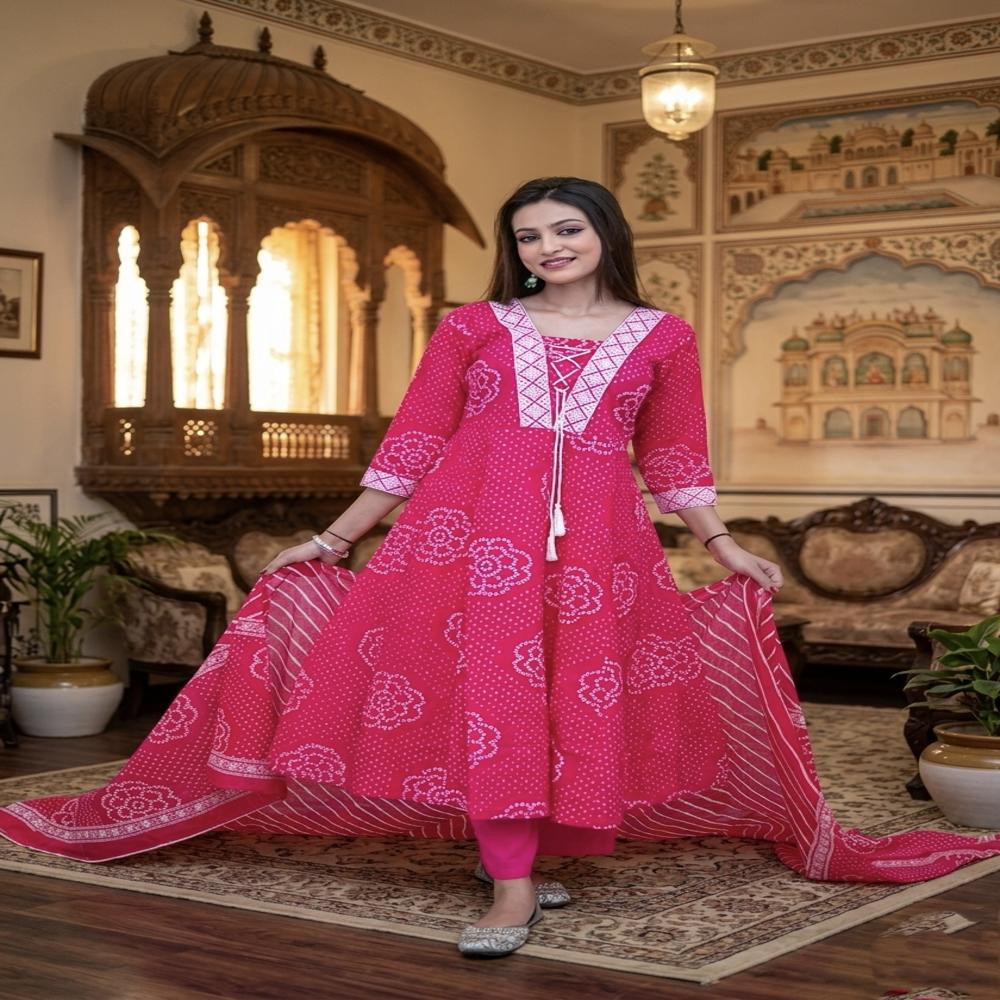 Pure Cambric Cotton Suits Set