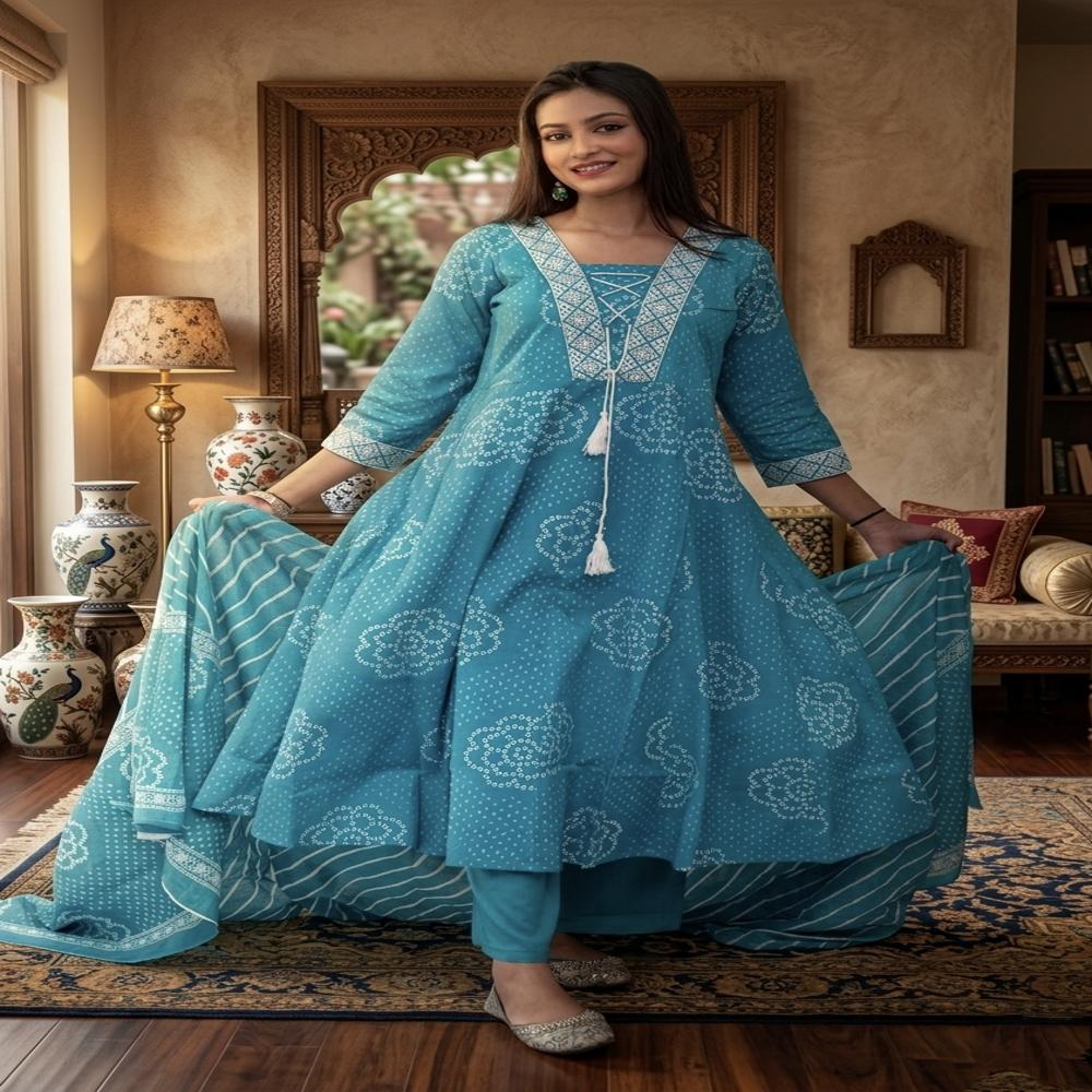 Pure Cambric Cotton Suits Set