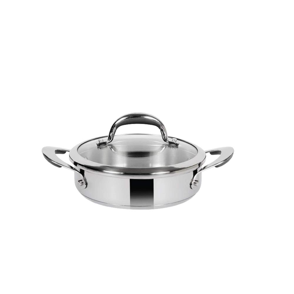 Meyer Select Nickel Free Stainless Steel Sauteuse With Glass 1.56 Ltr - Color: Silver