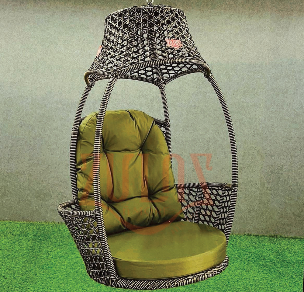 Stylish PVC Cane Swing With Cushion