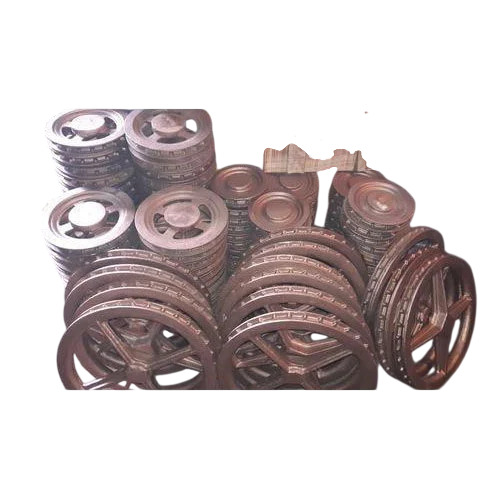 3 Ton Non Ferrous Metal Pulley - 300mm Bronze/Brown Powder Coated V-Groove Plain Bearing Fixed Mounting