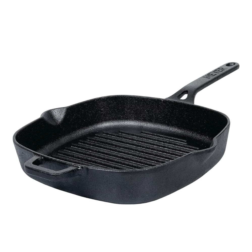 Meyer Cast Iron Grill Pan Cast Iron Pan 25 Cm - Capacity: 1 Ltr