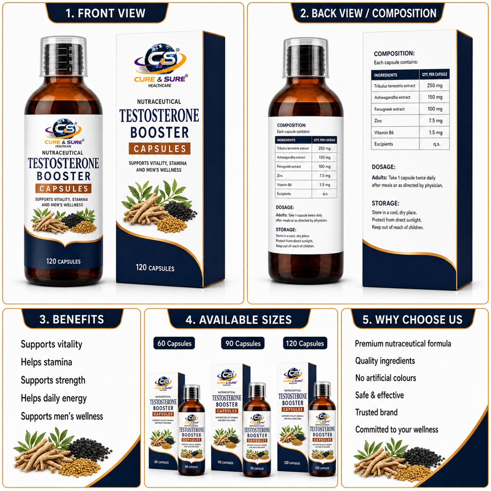 Nutraceutical Tostorone Booster Capsules Third Party Manufacturing