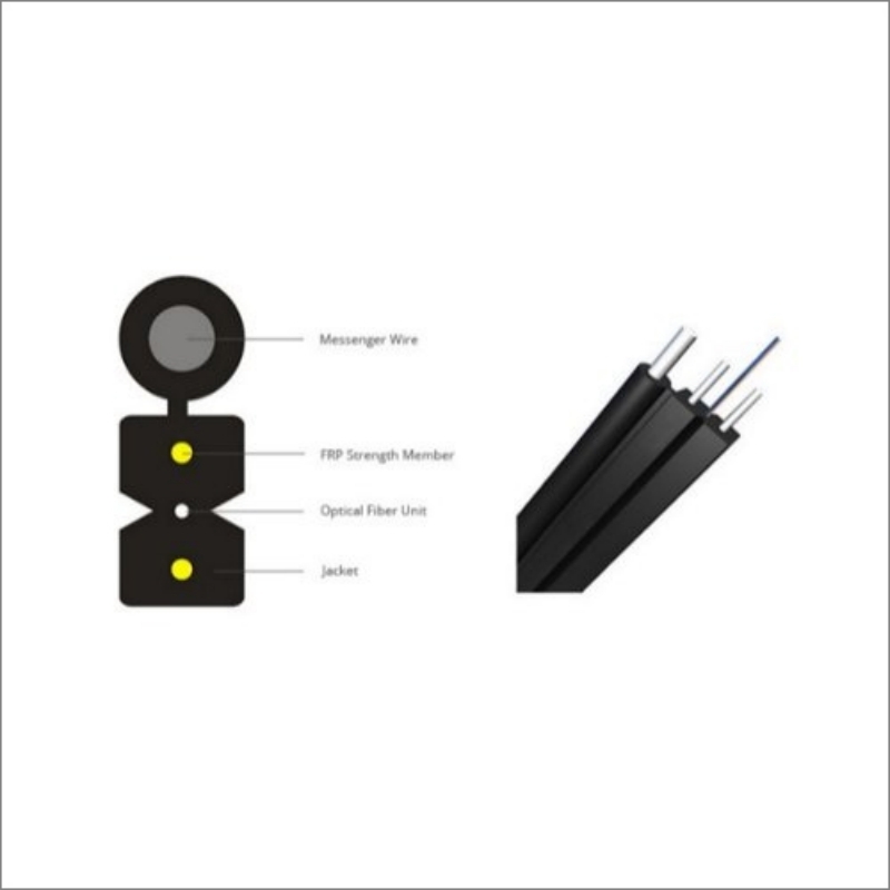 Ftth Outdoor Hdpe Drop Cable - Copper Conductor, Pe Insulation | High Strength, Moisture Resistant, Industrial Applications