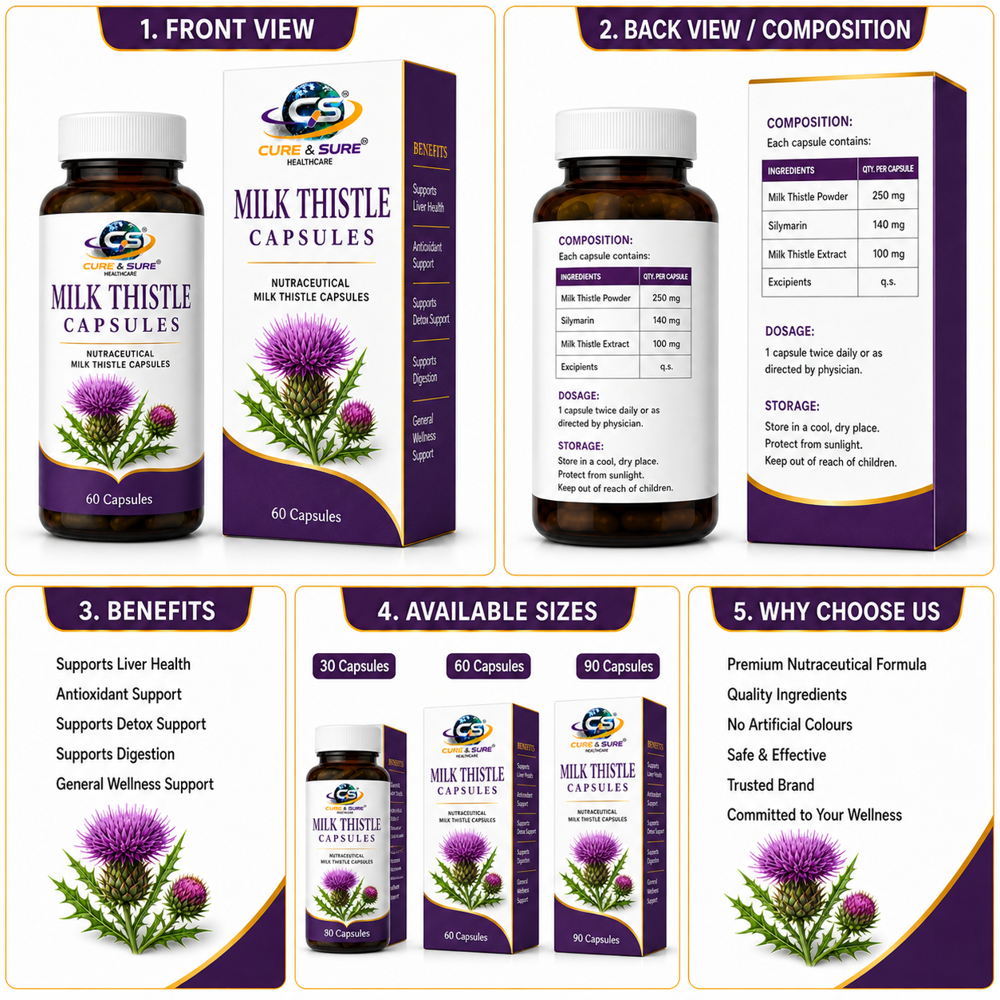 Nutraceutical Milk Thistle Capsules Third Party Manufacturing
