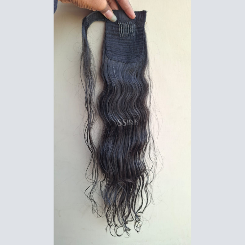 Fake Ponytail Hair Extensions Real Human Hair Piece 24inch 100g Vendors
