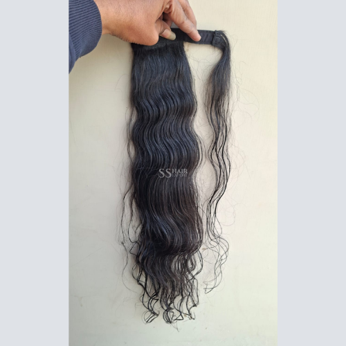 Fake Ponytail Hair Extensions Real Human Hair Piece 24inch 100g Vendors