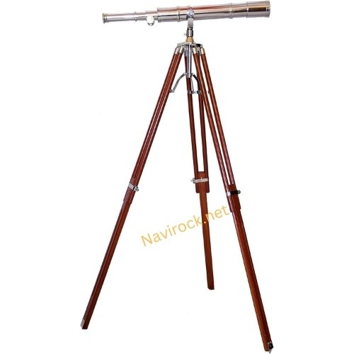 Nautical Marine Navy Telescope Solid Brass Chrome Finish Telescope