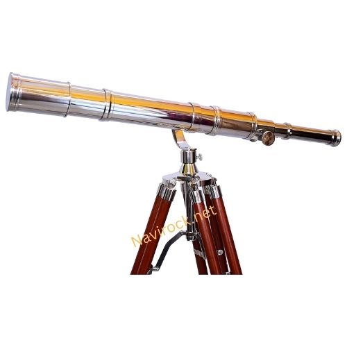Nautical Marine Navy Telescope Solid Brass Chrome Finish Telescope