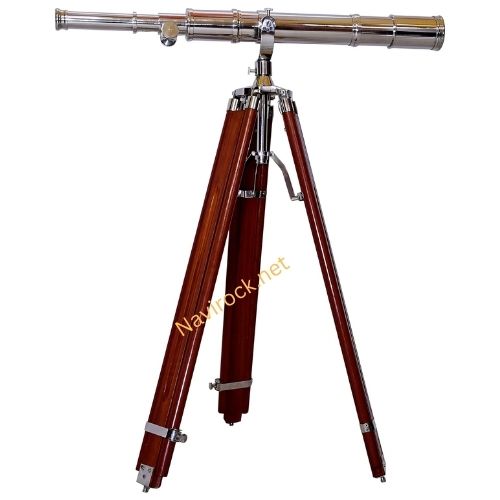 Nautical Marine Navy Telescope Solid Brass Chrome Finish Telescope