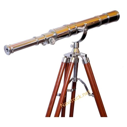 Nautical Marine Navy Telescope Solid Brass Chrome Finish Telescope