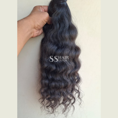 Fake Ponytail Hair Extensions 26in Wrap Around Human Hair Fake Piece