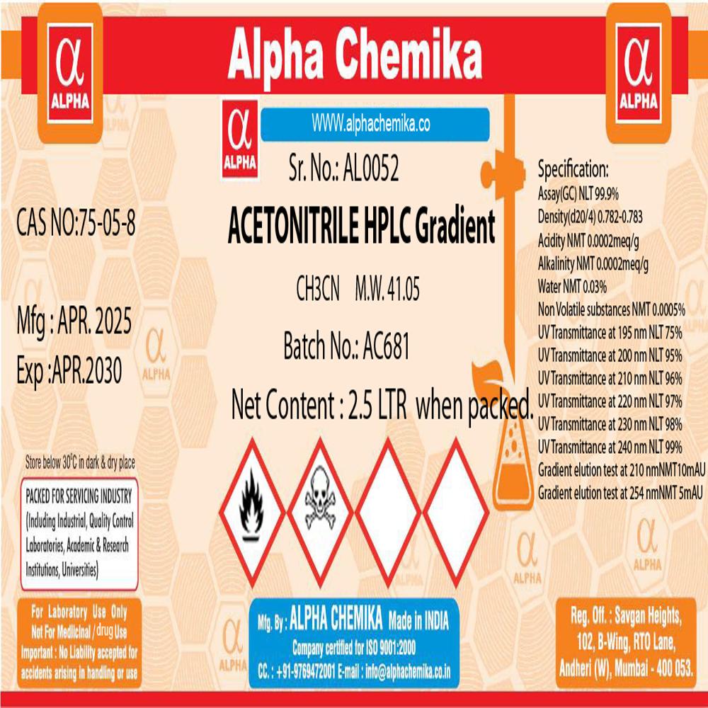 ACETONITRILE for HPLC and spectroscopy