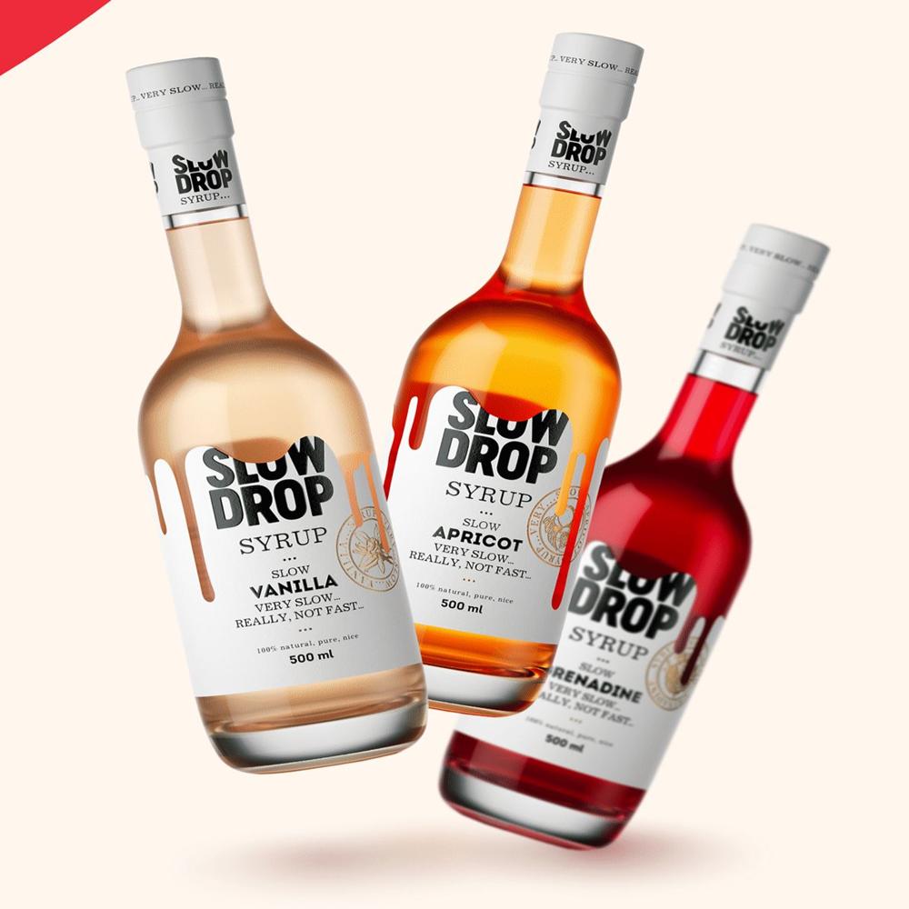 Syrup Bottle Labels - Color: Multicolor
