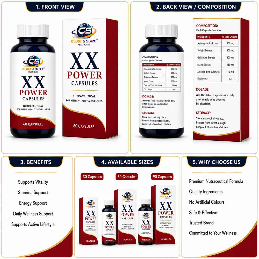 Nutraceutical X X Power Capsules Third Party Manufacturing
