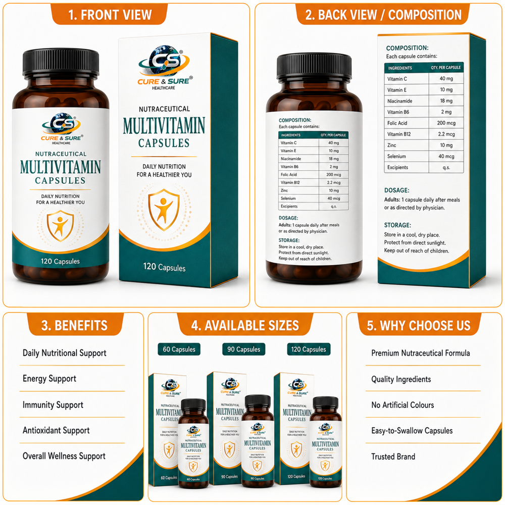 Nutraceutical Multivitamin Capsules Third Party Manufacturing