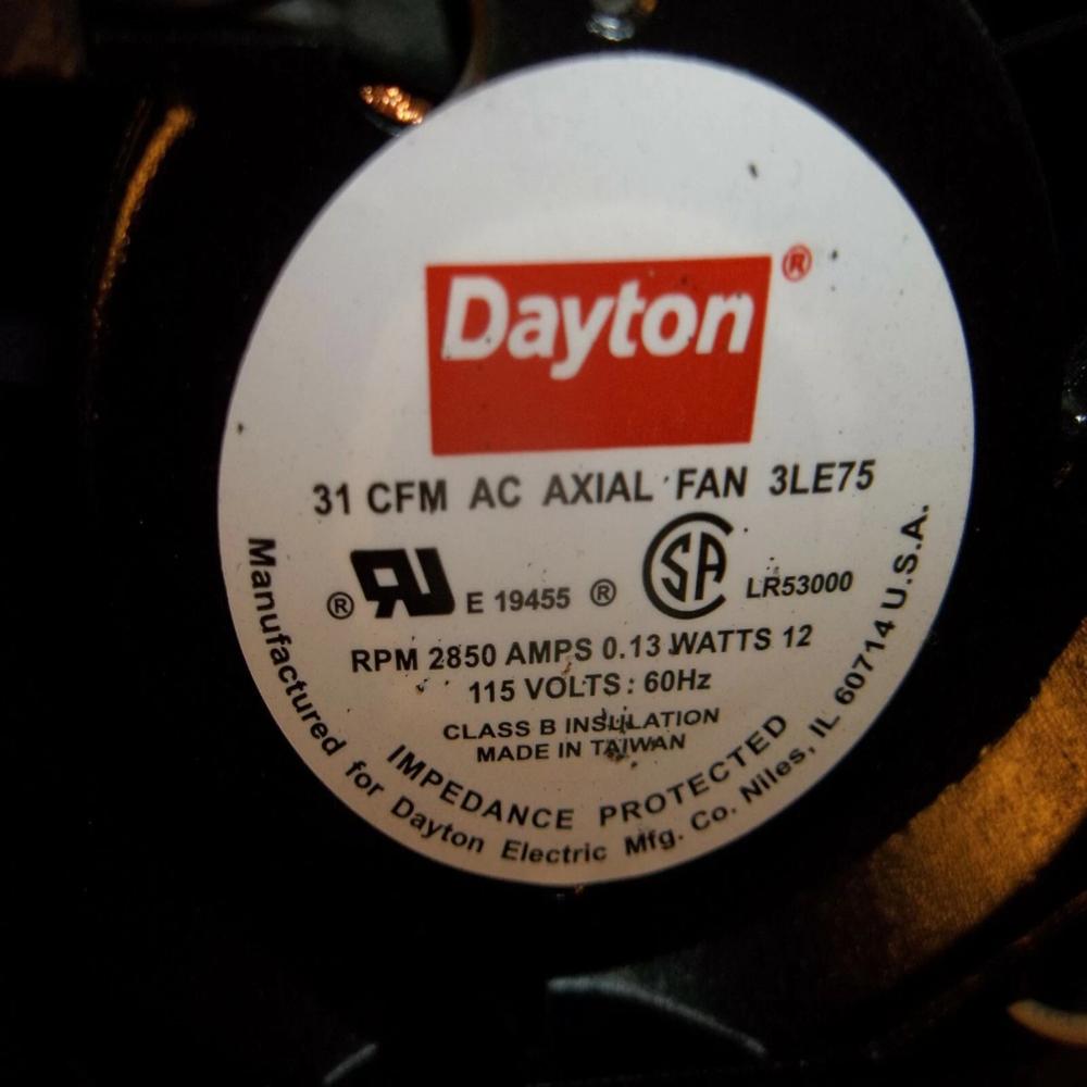 DAYTON LR53000 115V AC 0.13A 12W 8038mm Ball Bearing Industrial METAL Axial Cooling Fan