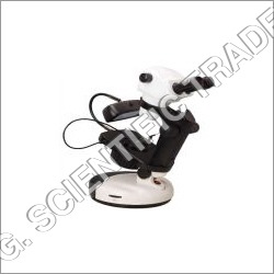 Gemology Microscope - Stainless Steel, Adjustable Eye Point Height & Angle, Black & Silver | Durable Design for Laboratory Use