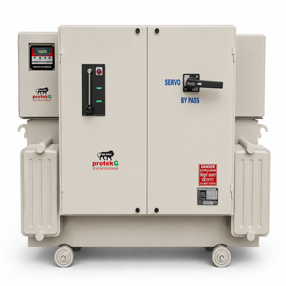340 Vac Three Phase Servo Voltage Stabilizer - Frequency (Mhz): 47hz To 53 Hz Hertz (Hz)