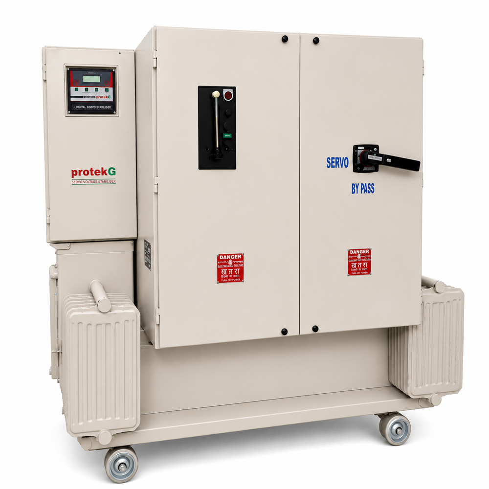 340 Vac Three Phase Servo Voltage Stabilizer - Frequency (Mhz): 47hz To 53 Hz Hertz (Hz)