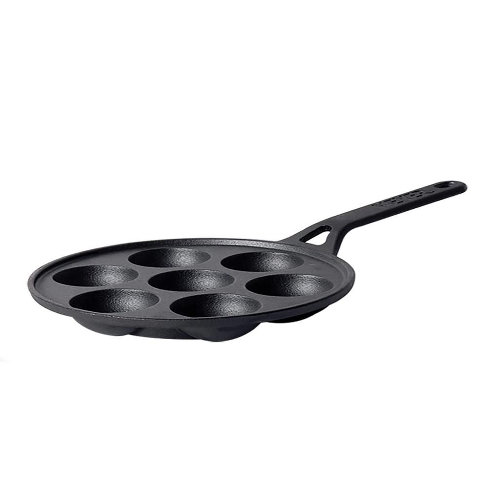 Meyer Pre Seasoned Cast Iron 7 Cavity Appam Patra Paniyarakkal - Capacity: 2 Ltr
