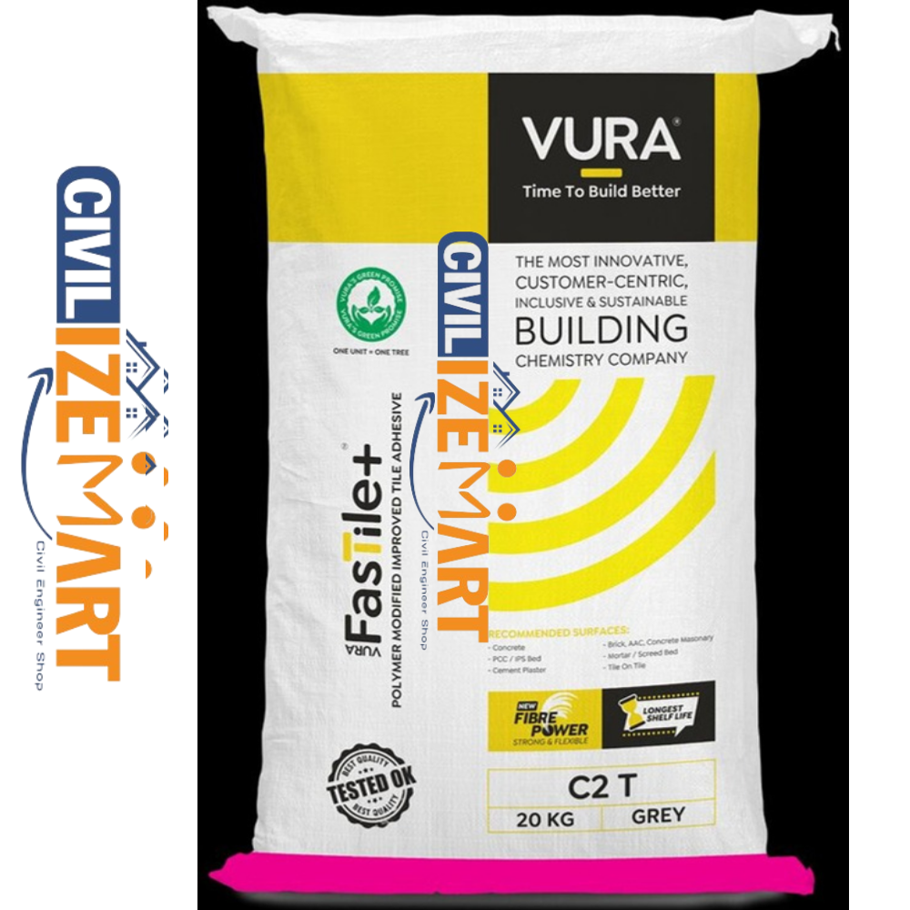 Vura FastTile Plus Grey Tile Adhesive