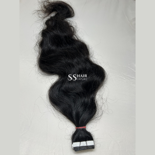 Tape In Hair Extension 24Inch | 40pc Black Straight Human Hair Wholesale Supplier