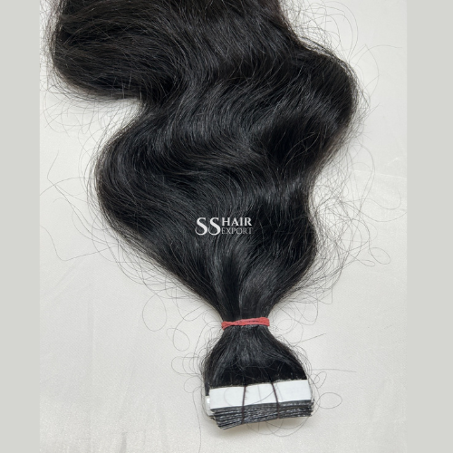 Invisi Tape Hair Extensions Wavy Human Hair 22Inch | 40PC Hair Vendor