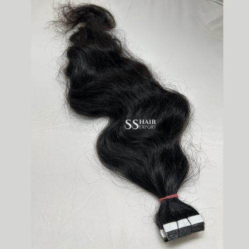 Invisi Tape Hair Extensions Wavy Human Hair 22Inch | 40PC Hair Vendor
