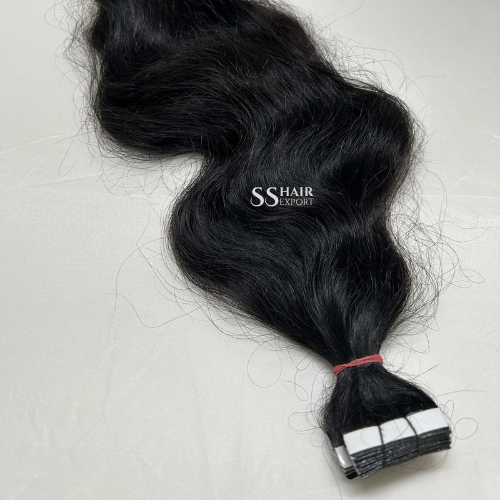 Invisi Tape Hair Extensions Wavy Human Hair 22Inch | 40PC Hair Vendor