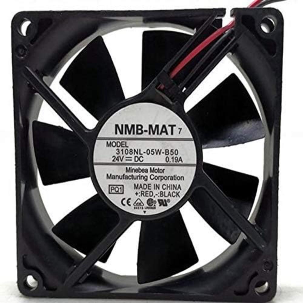 NMB-MAT 3108NL-05W-B50 24V DC 0.19A 8020mm Ball Bearing Industrial Axial Cooling Fan
