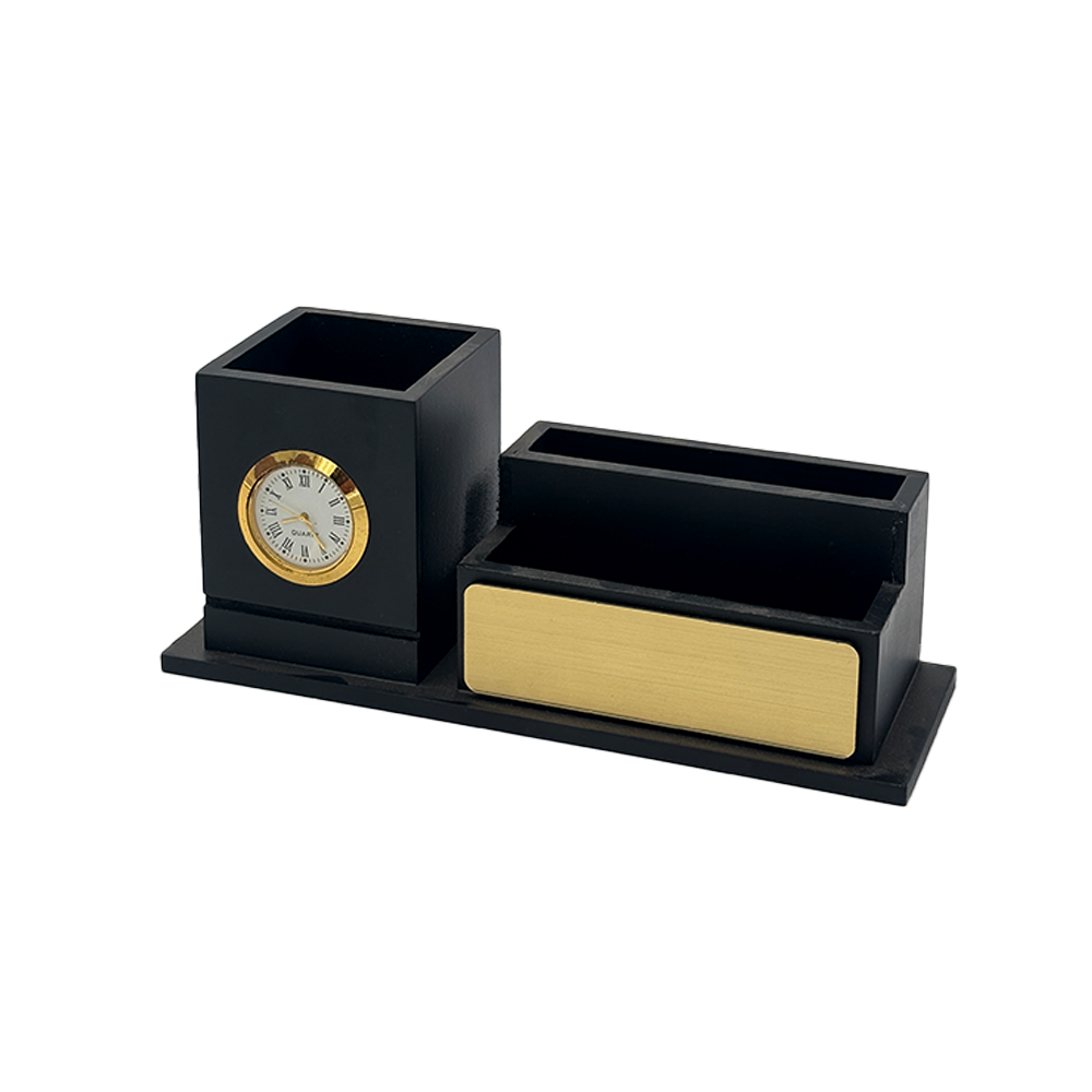 Wooden Pen Stand - Color: Black