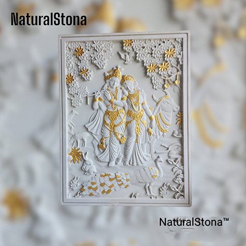 Radhakrishna Stone Wall Mural