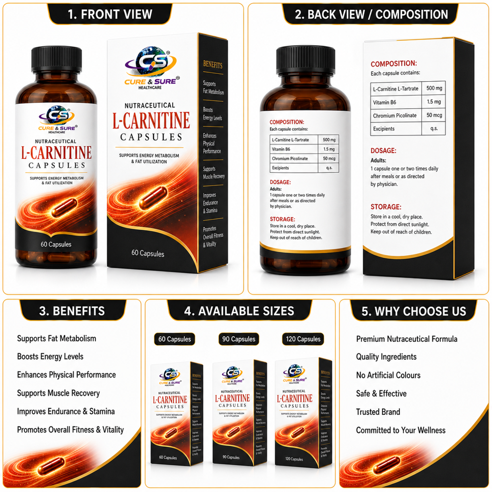 Nutraceutical L- Carnitine Capsules Third Party Manufacturing