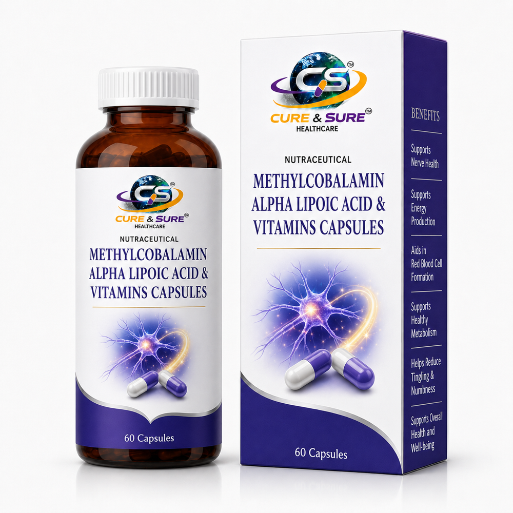 Nutraceutical Methylocobalamin, Alpha Lipoic Acid & Vitamins Capsules Third Party Manufacturing