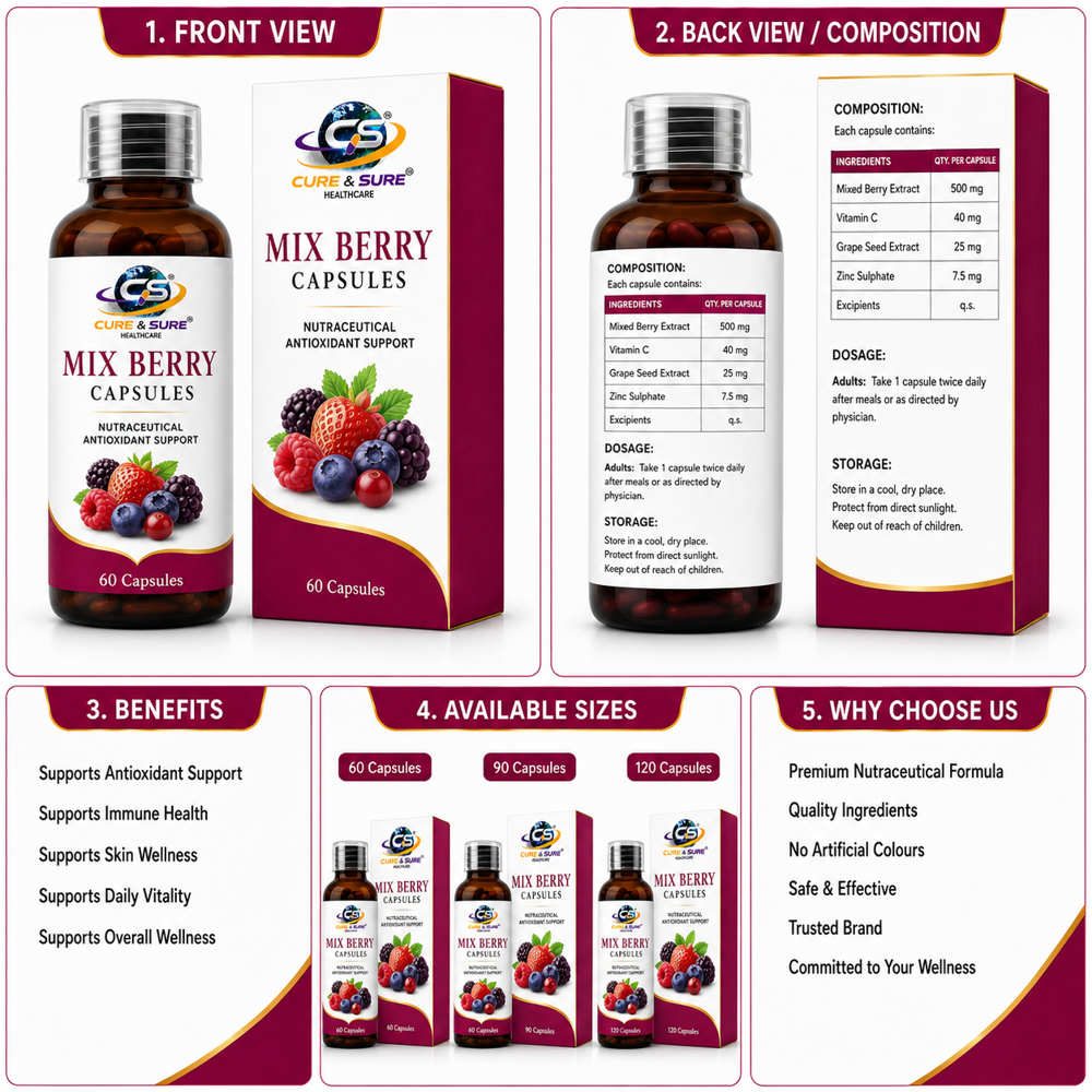 Nutraceutical Mix Berry Capsules Third Party Manufacturing