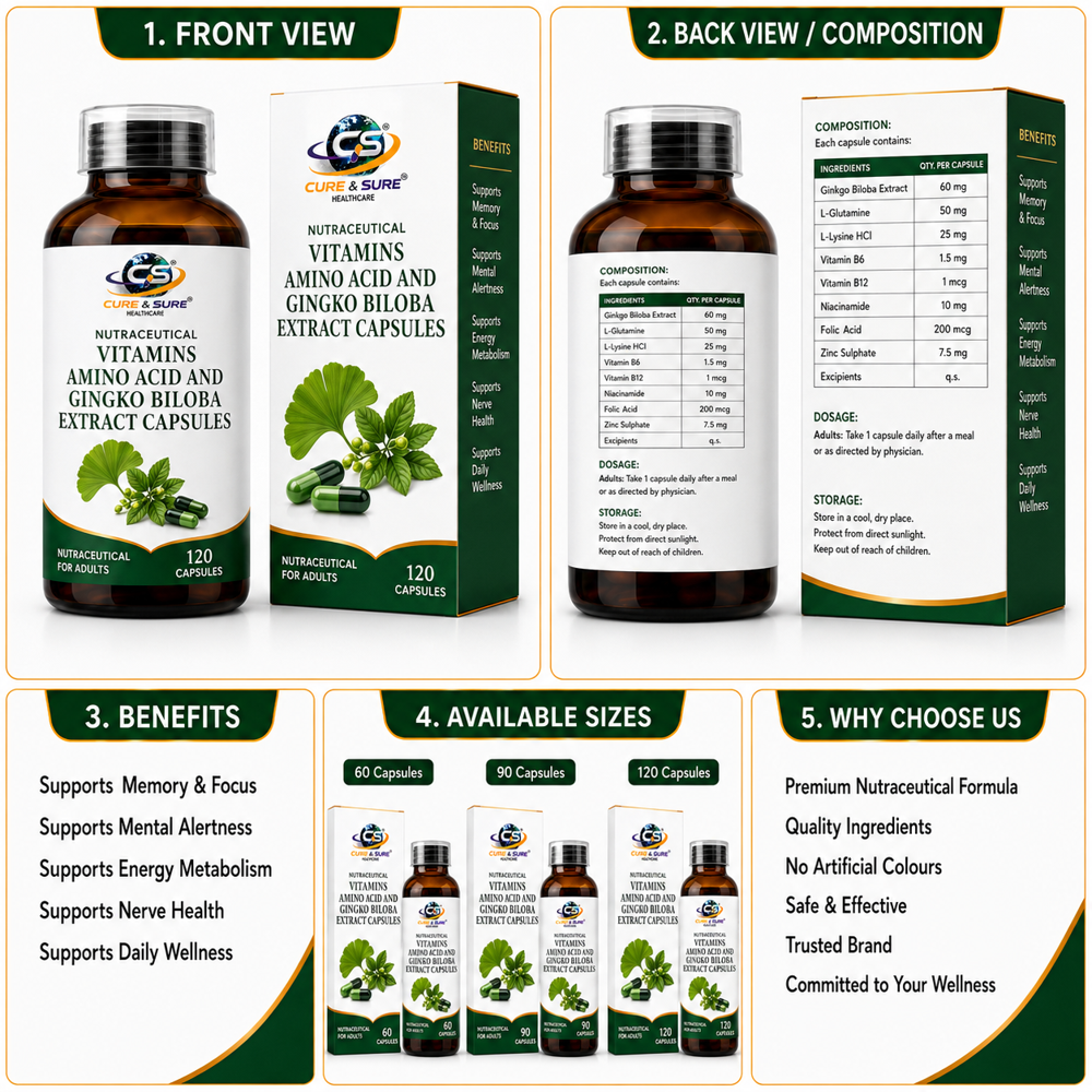 Nutraceutical Vitamins , Amino Acid And Gingko Biloba Extract Third Party Manufacturing