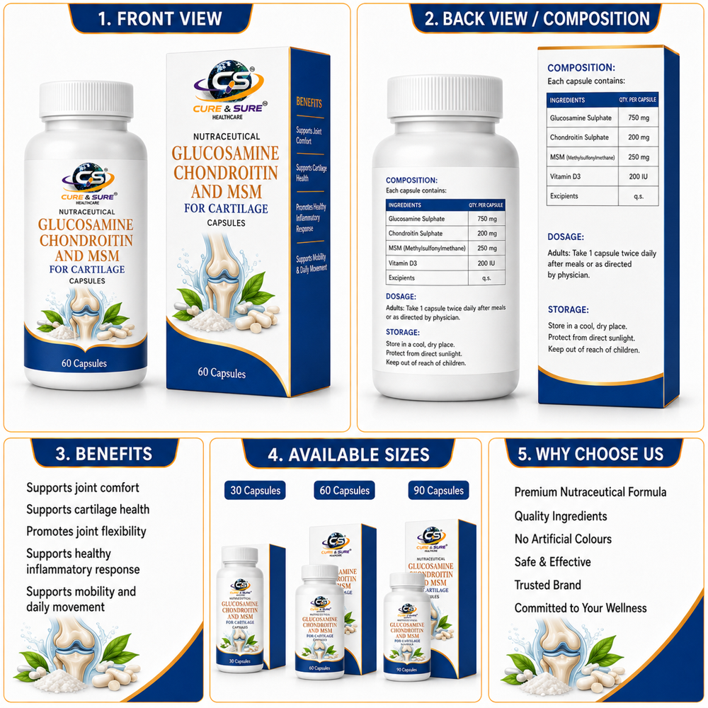 Nutraceutical Glucosamine Chondroitin And Msm For Cartilage Capsules Third Party Manufacturing
