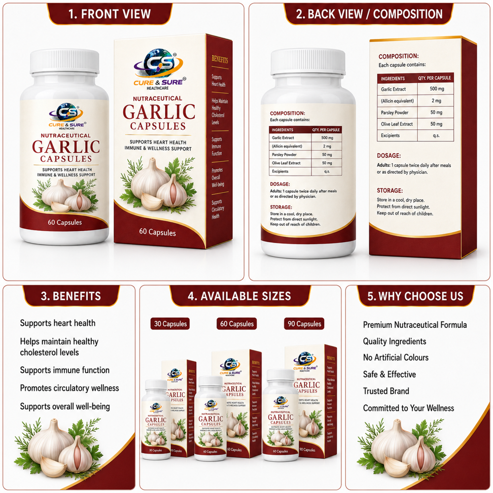 Nutraceutical Garlic Capsules Third Party Manufacturing
