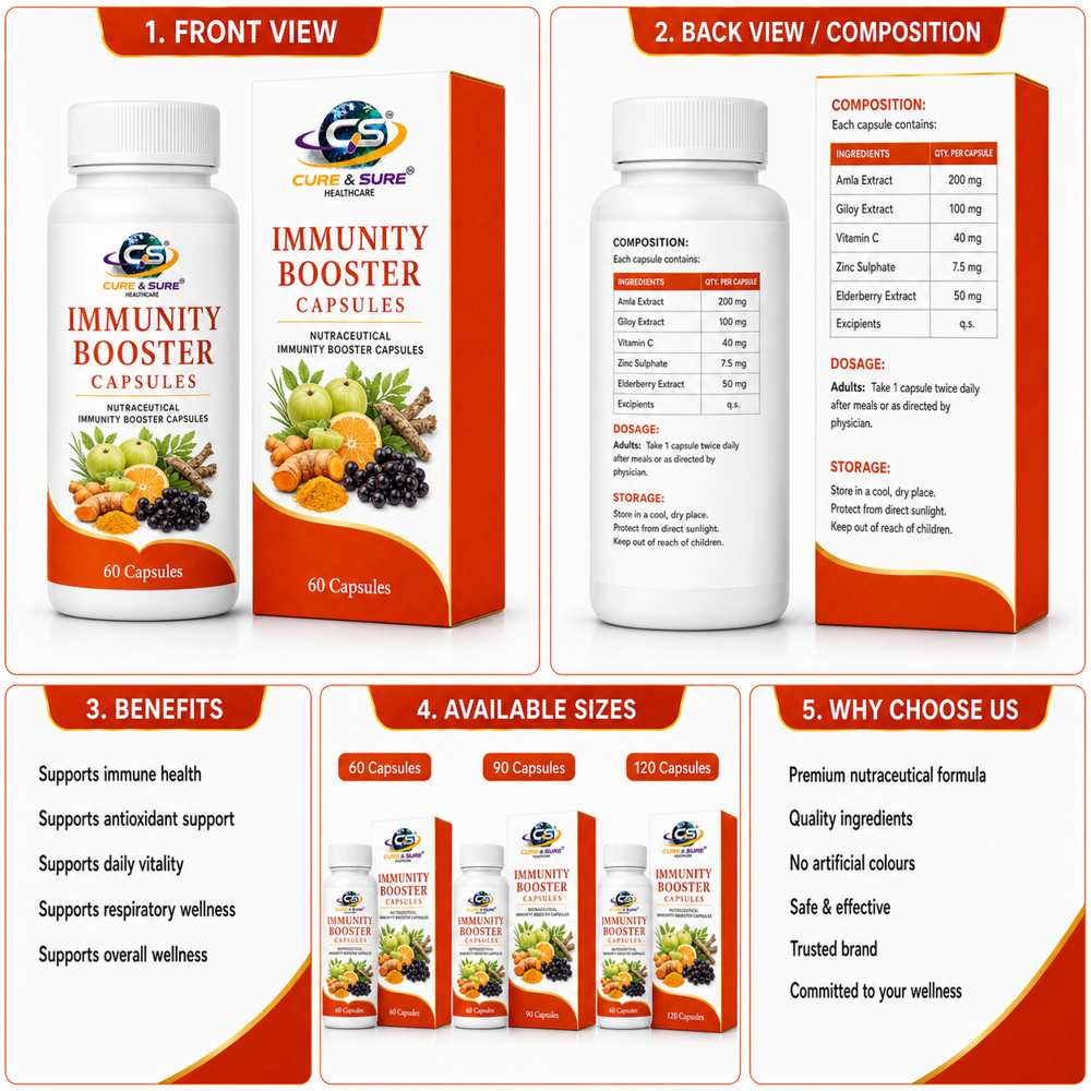 Nutraceutical Immunity Booster Capsules Third Party Manufacturing