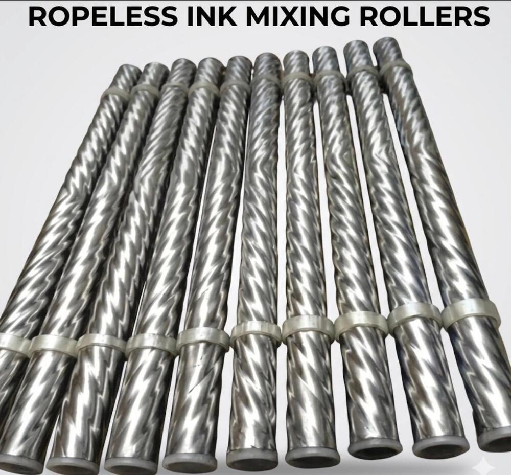 Ropeless ink mixing rollers