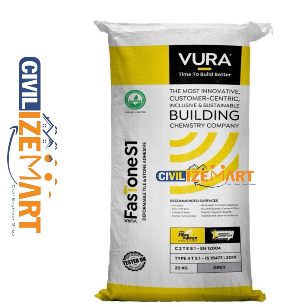 Vura Fastone S1 Grey Tile Adhesive